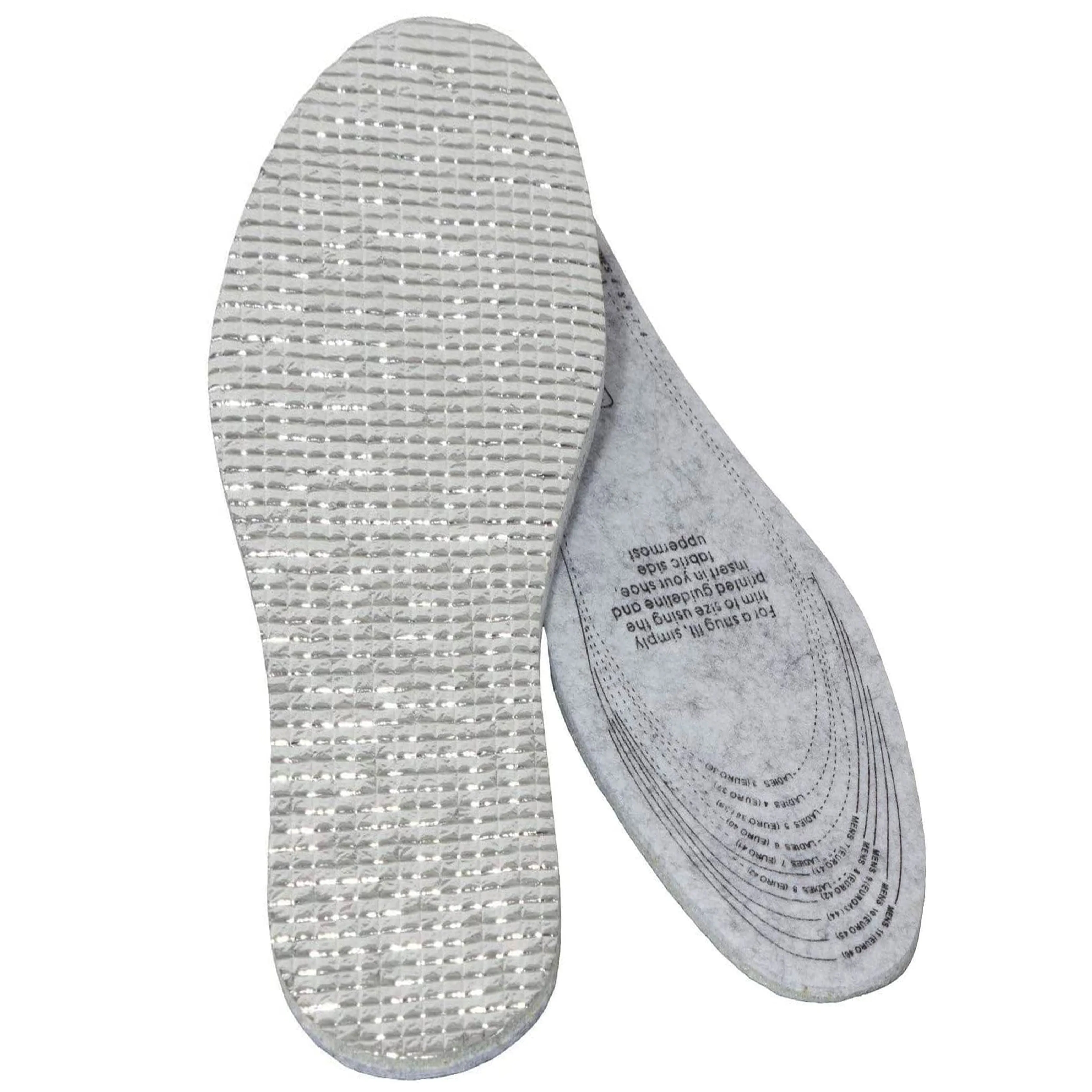 2 Pairs Thick Thermal Shoe Insole Foil Foam Cushion Winter Boot Warm Insert Pad