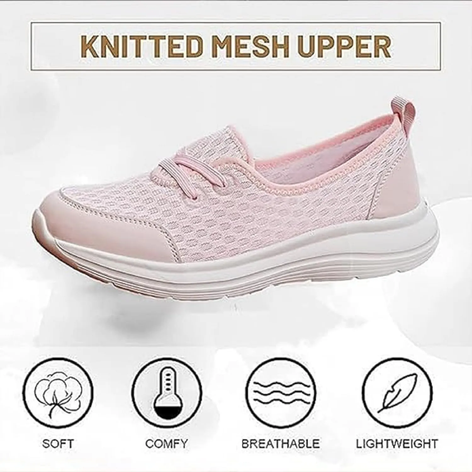 2025 New Women's Soft Sole Mesh Comfort Orthopedic Shoes, Low-top Flat Arch Support Walking Shoe, Comfortable Walking Shoes Women Arch Support