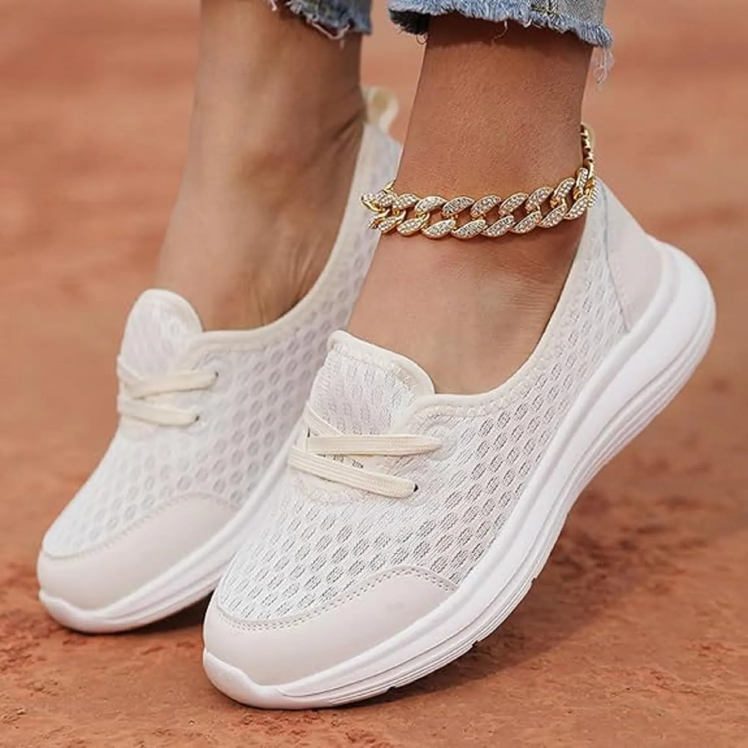 2025 New Women's Soft Sole Mesh Comfort Orthopedic Shoes, Low-top Flat Arch Support Walking Shoe, Comfortable Walking Shoes Women Arch Support