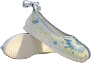 2025 Women's Chinese Style Exquisite Embroidered Shoes Elegant Cheongsam Hanfu Flat Shoes Casual Comfort Slip-on Walking Shoes Stage Performance Oriental Shoes