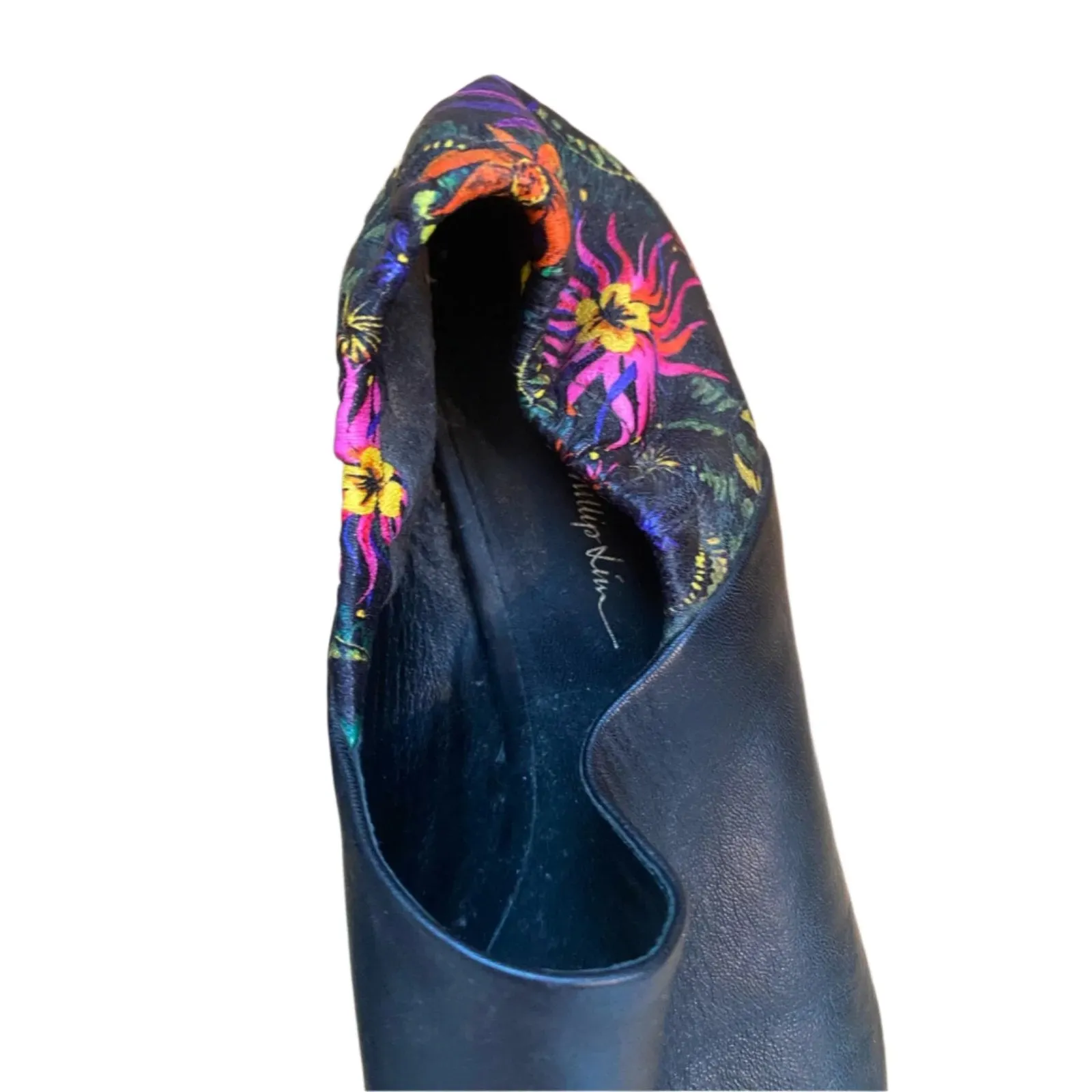 3.1 Phillip Lim Black Floral Babouche Size 39