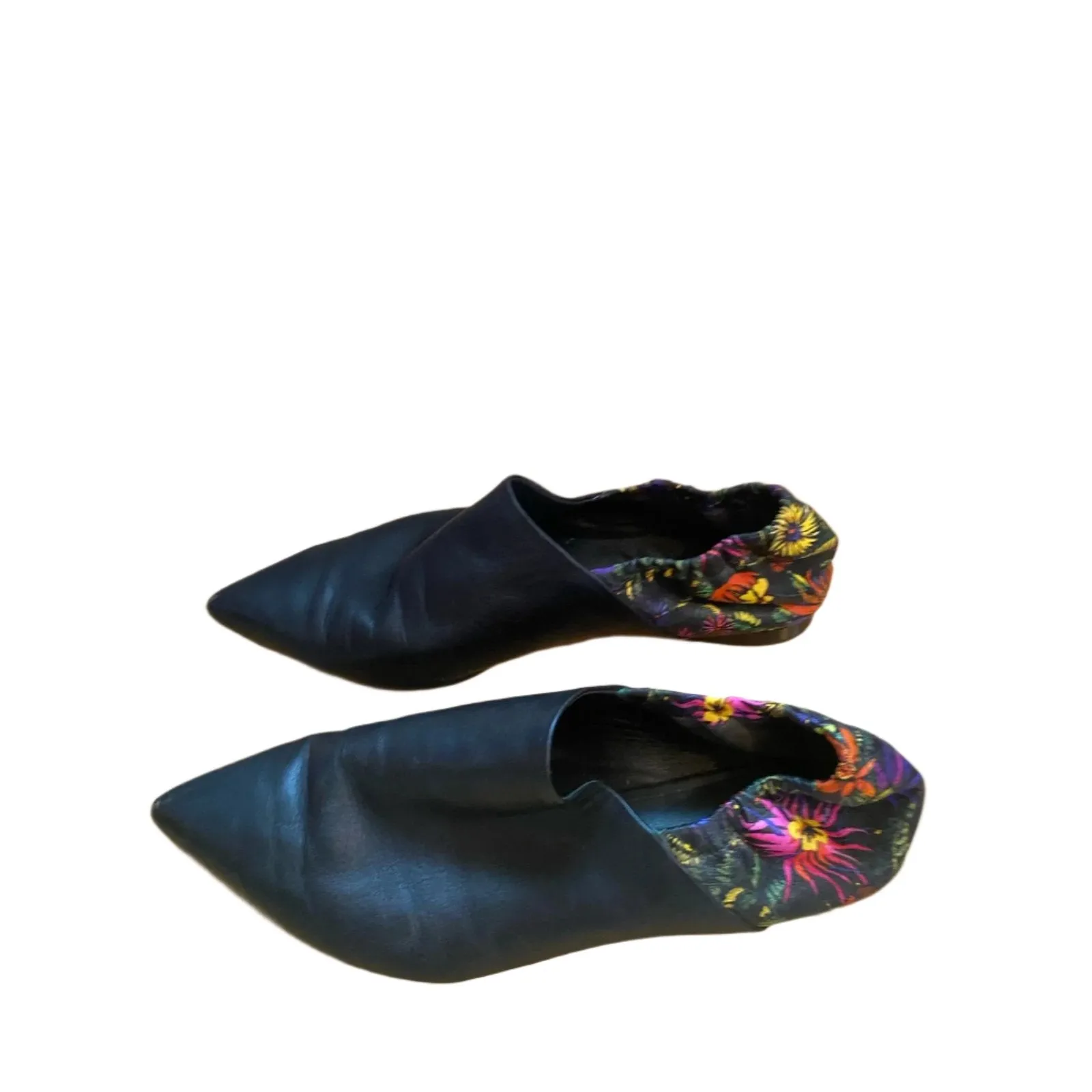 3.1 Phillip Lim Black Floral Babouche Size 39