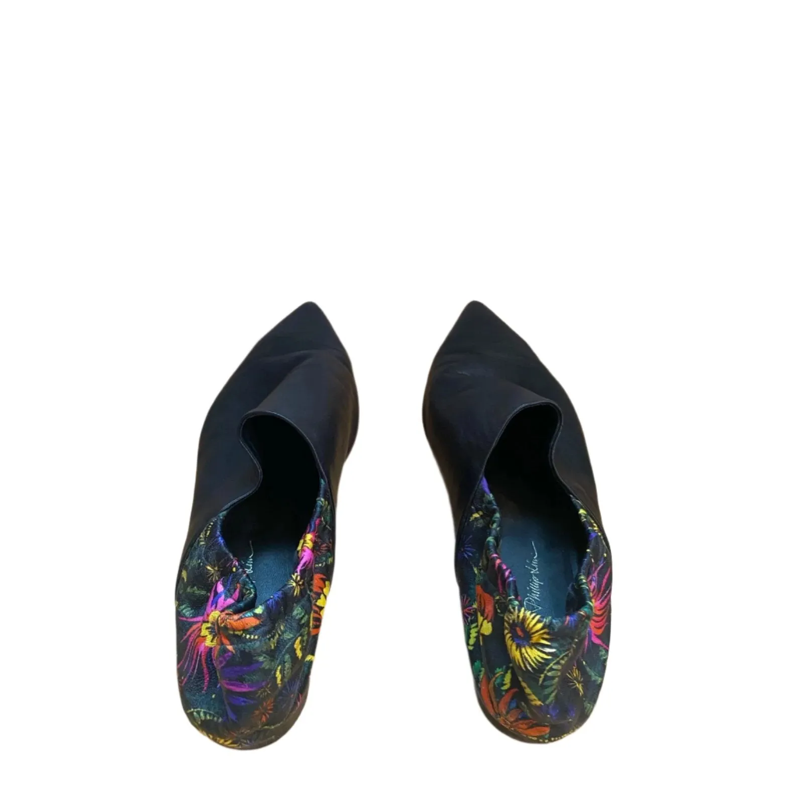 3.1 Phillip Lim Black Floral Babouche Size 39