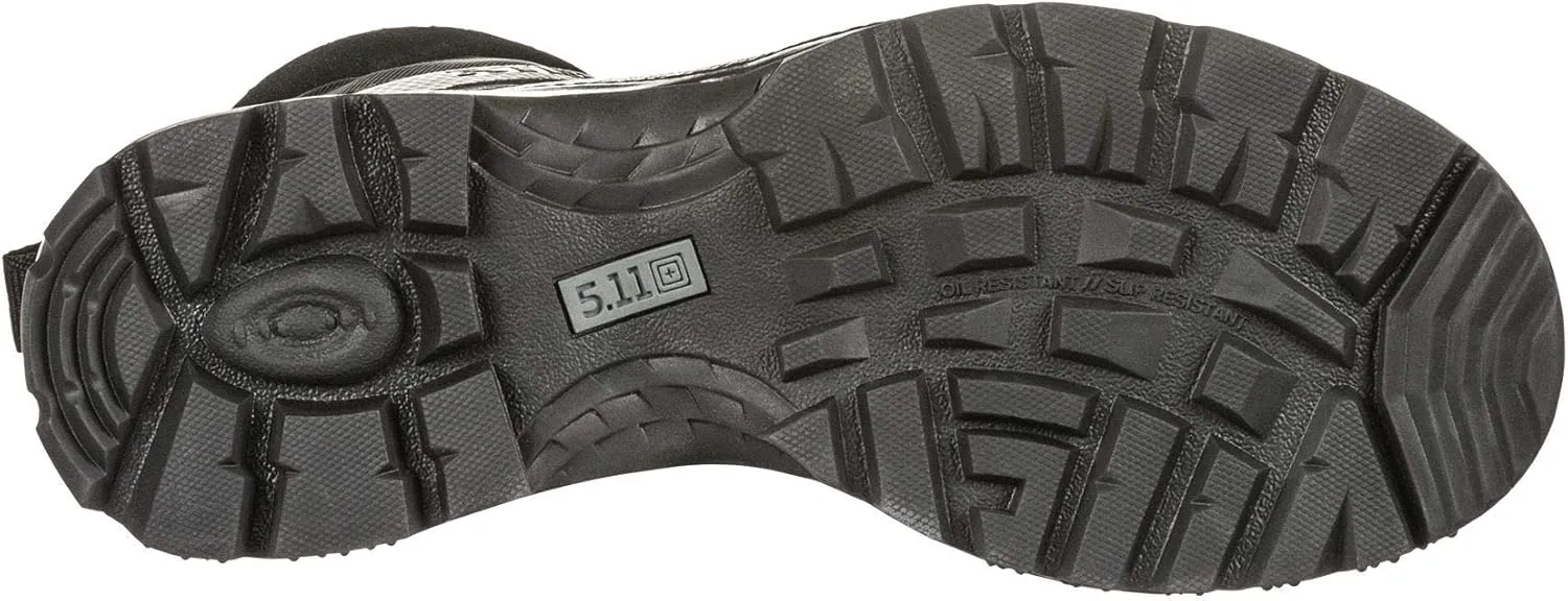 5.11 Tactical ATAC 2.0 6-Inch Boots, NZ Ortholite Footbed, Slip-Resistant Outsole, Black, Style 12401