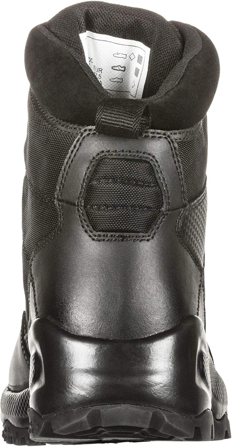 5.11 Tactical ATAC 2.0 6-Inch Boots, NZ Ortholite Footbed, Slip-Resistant Outsole, Black, Style 12401