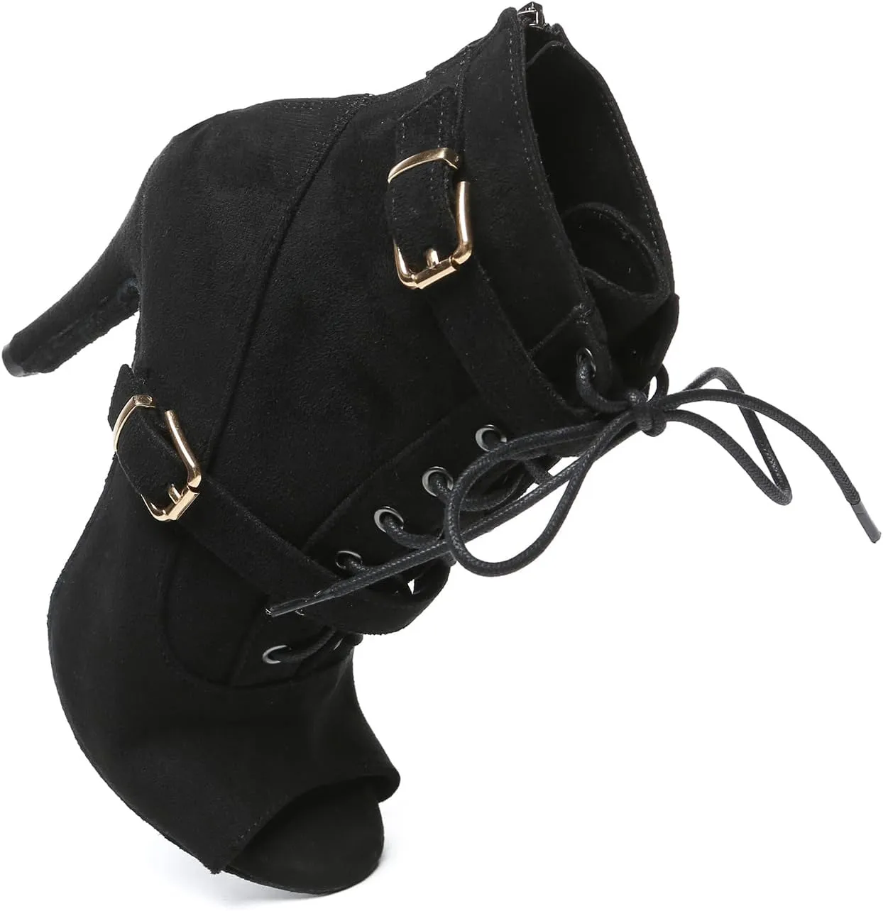 AOQUNFS Dancing Boots Women Latin Ballroom Ankle Dance Shoes,L636