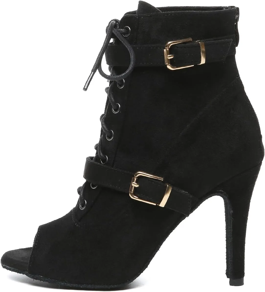 AOQUNFS Dancing Boots Women Latin Ballroom Ankle Dance Shoes,L636