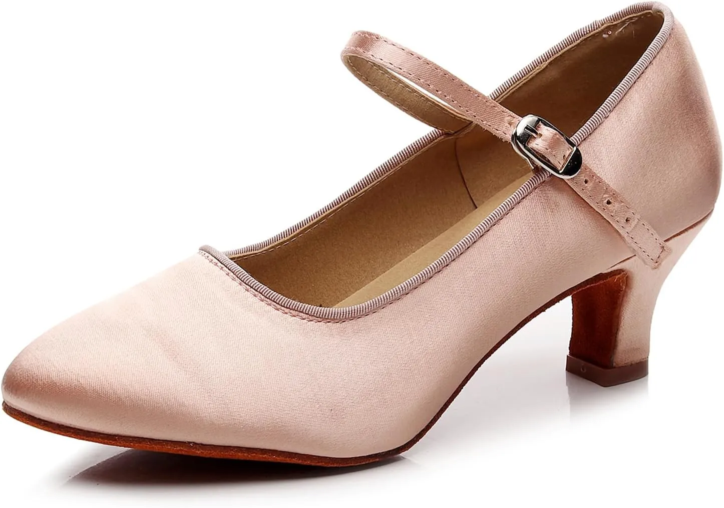 AOQUNFS Women Ballroom Dance Shoes Closed Toe Walts Salsa Latin Dancing Shoes,FT-020