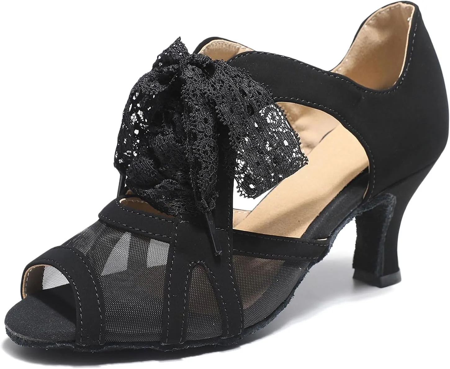 AOQUNFS Women's Latin Dance Shoes 2 Inch Heel Ballroom Salsa Practice Performance Dancing Shoes,Model 087