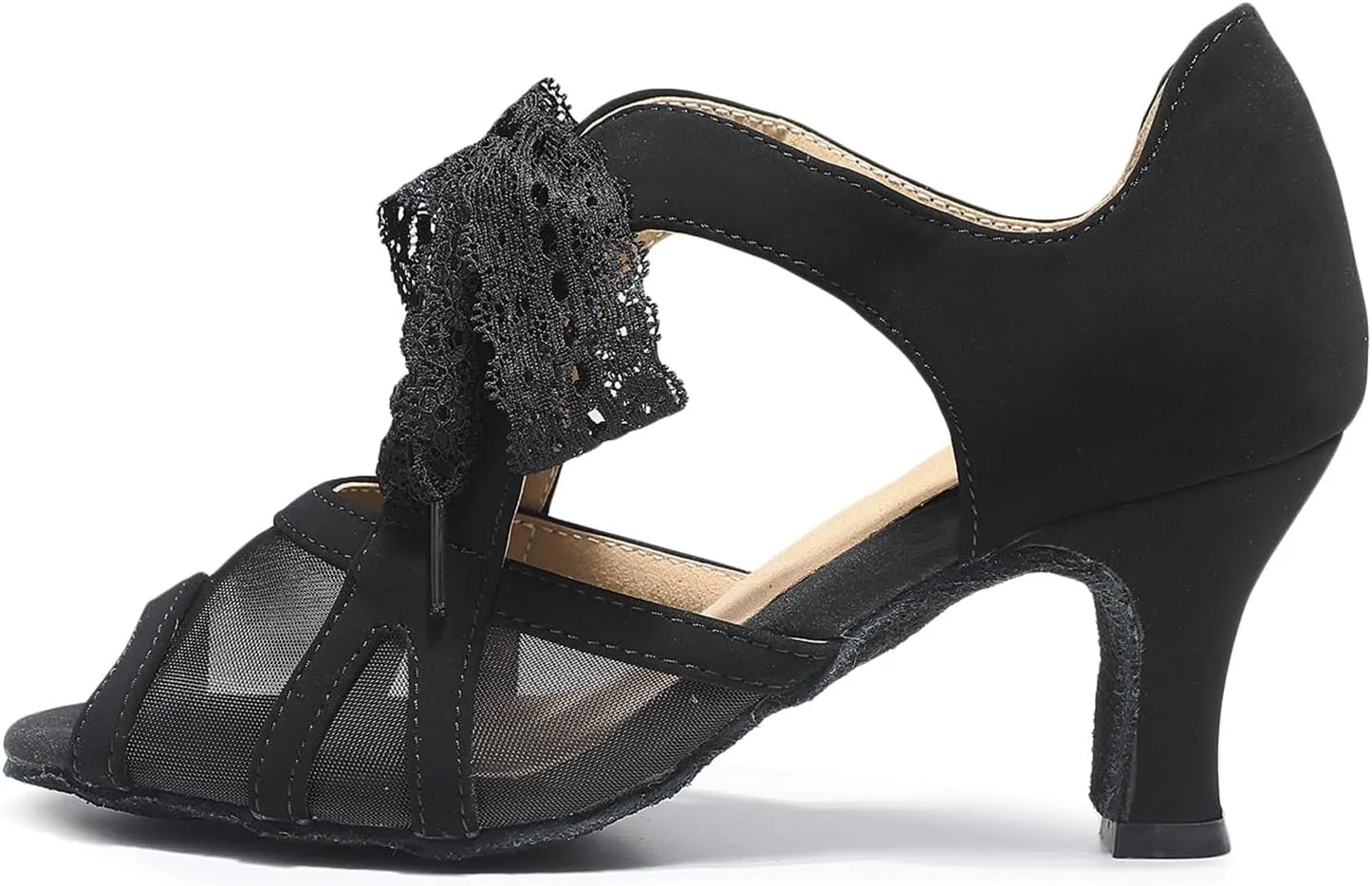 AOQUNFS Women's Latin Dance Shoes 2 Inch Heel Ballroom Salsa Practice Performance Dancing Shoes,Model 087