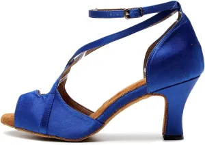 AOQUNFS Women's Open Toe Latin Dance Shoes Ballroom Salsa Performance Practice Dancing Shoes,Model 1030
