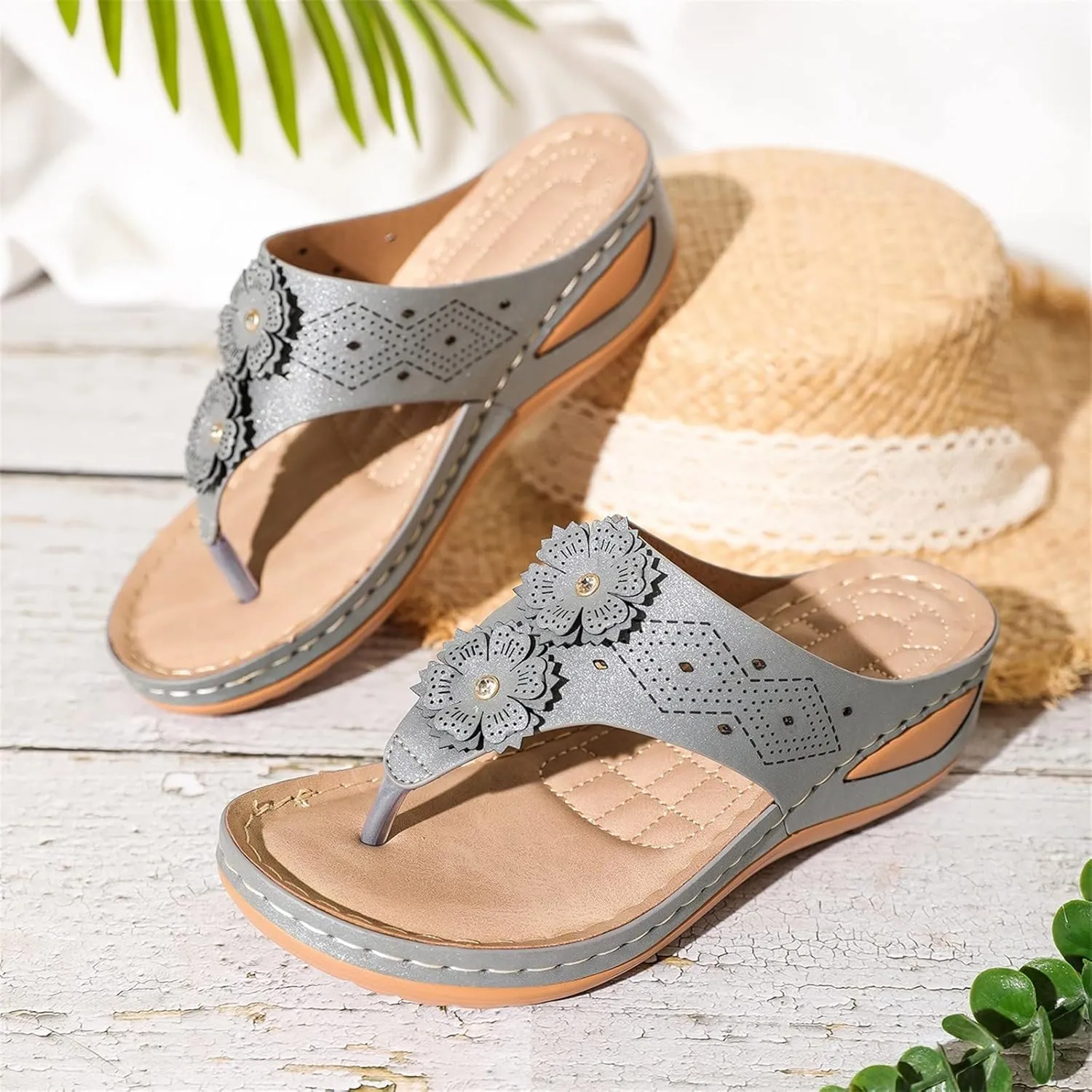 Arch Support Flip Flops & Slides Woman Wedge Sandals Summer Comfortable House Sandals for Women with Arch Support Womens Hiking Sandals Plantar Fasciitis Shoe Arch Support Womens Red Sandals