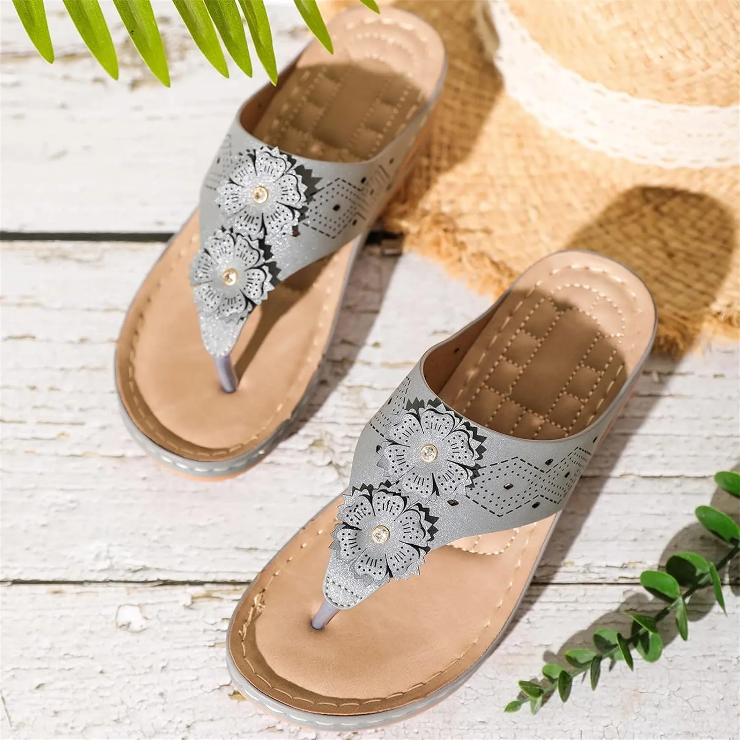 Arch Support Flip Flops & Slides Woman Wedge Sandals Summer Comfortable House Sandals for Women with Arch Support Womens Hiking Sandals Plantar Fasciitis Shoe Arch Support Womens Red Sandals