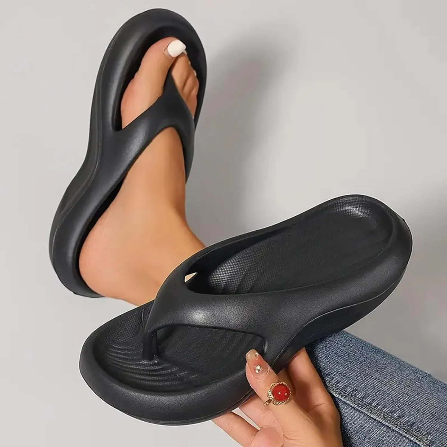 Arch Support Flip Flops for Women Plantar Fasciitis Orthopedic Sandals Arch Support Recovery Pillow Soft Summer Beach Shoes