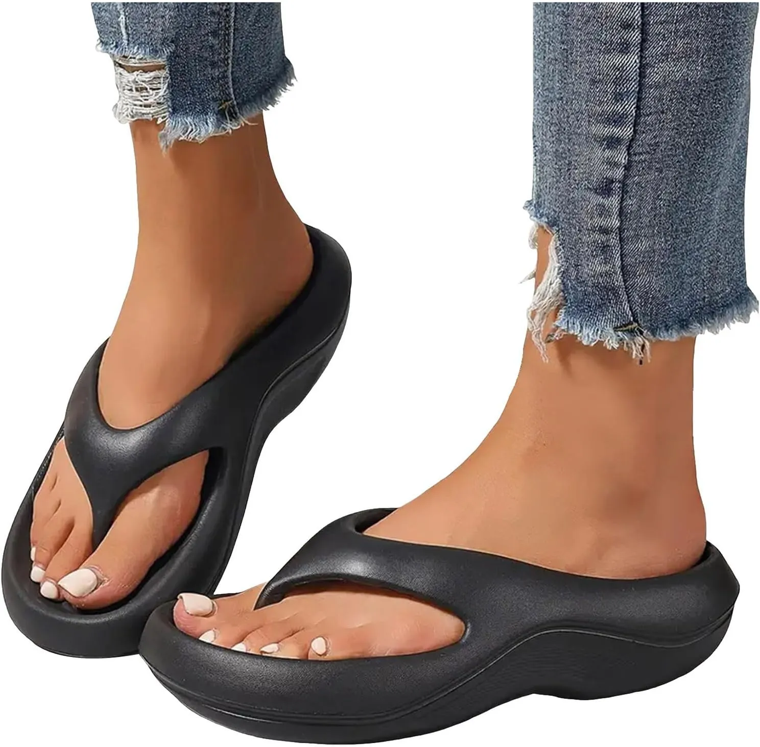 Arch Support Flip Flops for Women Plantar Fasciitis Orthopedic Sandals Arch Support Recovery Pillow Soft Summer Beach Shoes