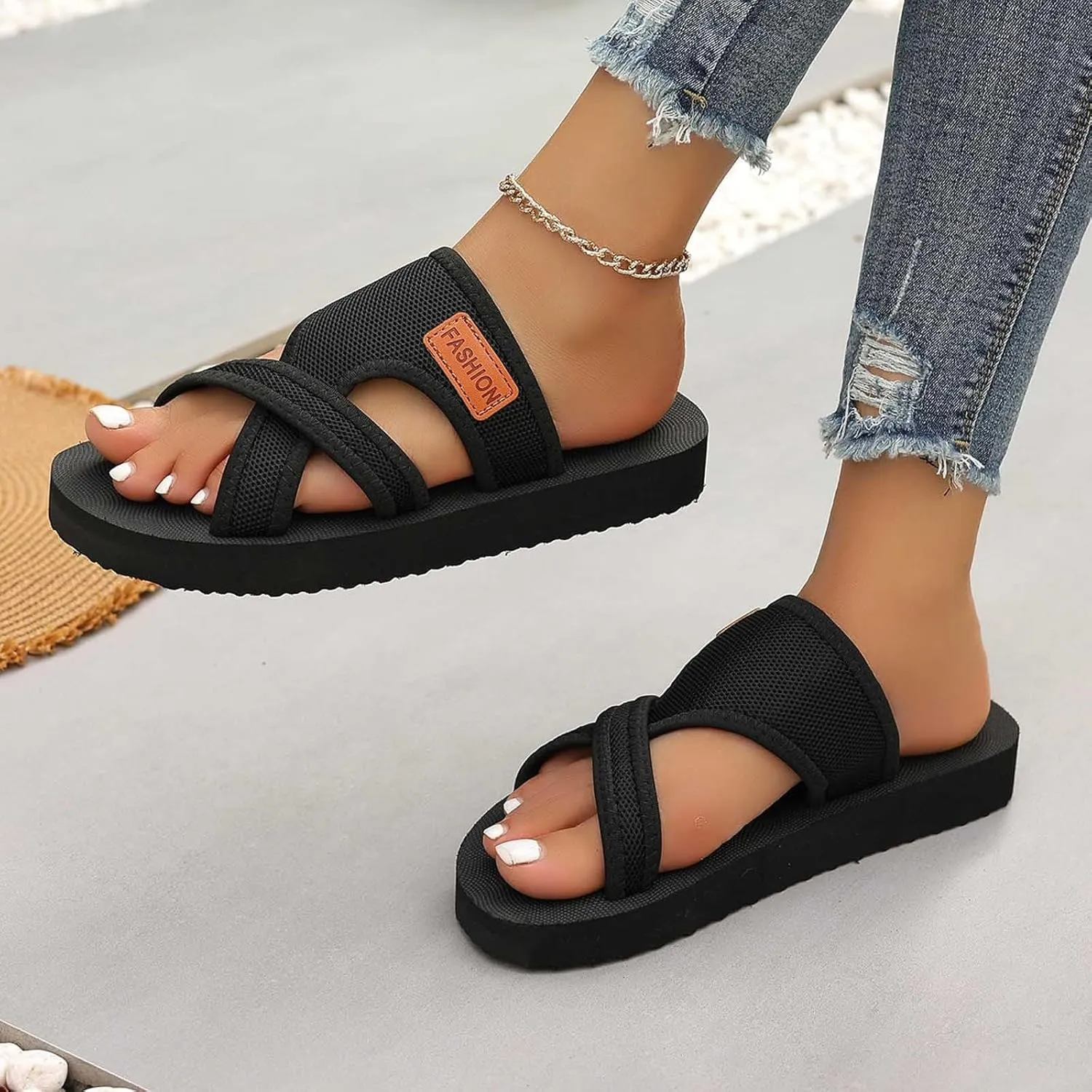 Arch Support Sandals Women's Dressy Women Orthopedic Shoes 2025 Beach Slide With Arch Support Vacation Flip Flops