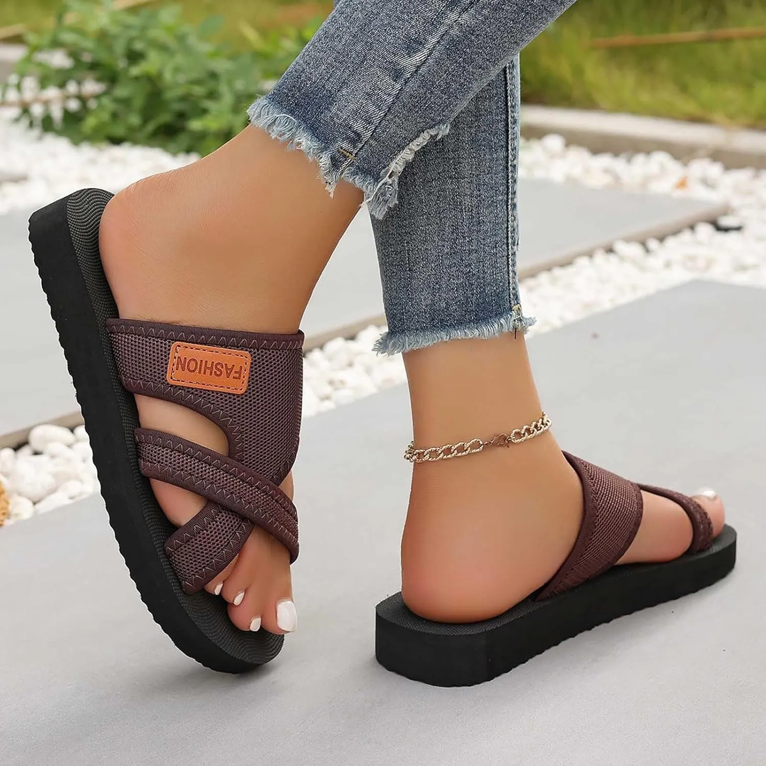 Arch Support Sandals Women's Dressy Women Orthopedic Shoes 2025 Beach Slide With Arch Support Vacation Flip Flops