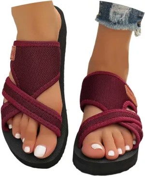 Arch Support Sandals Women's Dressy Women Orthopedic Shoes 2025 Beach Slide With Arch Support Vacation Flip Flops