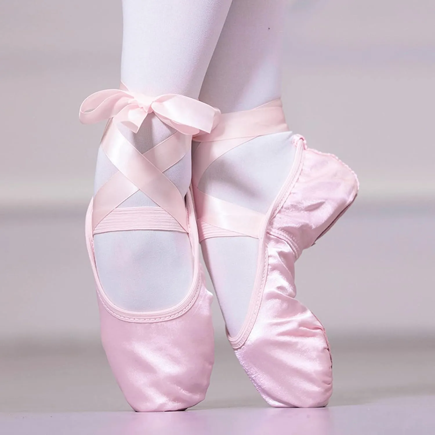 Ballet Shoes for Girls Ribbons Ballet Slippers Dance Shoes Toddler Girl Ballet Flat?? Toddler Girl Ballet Shoes