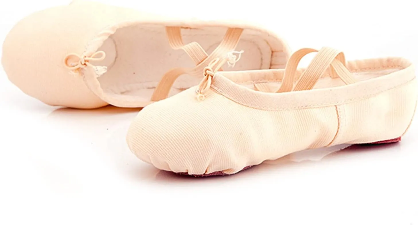 Ballet Shoes for Girls Toddler Dance Shoes Ballet Flats Canvas Ballerina Shoes for Kids Ballet Slippers