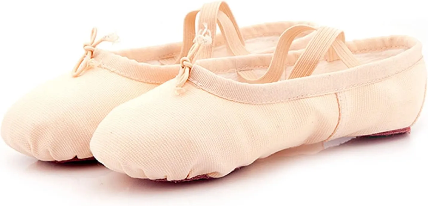 Ballet Shoes for Girls Toddler Dance Shoes Ballet Flats Canvas Ballerina Shoes for Kids Ballet Slippers