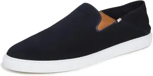 BOSS Men's Suede Slip-on Loafers with Rubber Sole