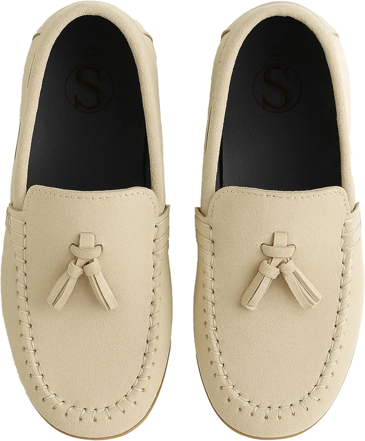 Boys Faux Suede Slip On Loafer Wedding Classic Smart Casual Moccasin Flat Shoes