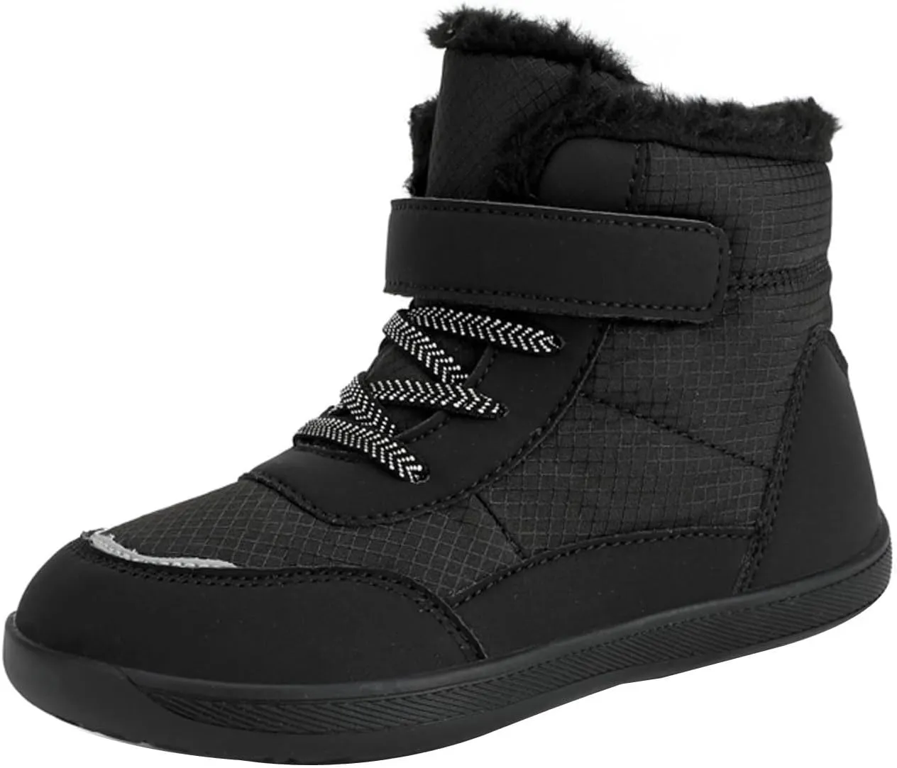 Boys Girls Barefoot Winter Boots With Wide Toe Box Slip Drop Sole Ankle Winter Snow Boots Boots for Toddler Boys Size 5
