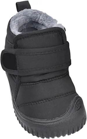 Boys Leather Fuzzy Snow Booties Childrens Open Toe Winter Ski Shoes Lightweight Loafers Non Slip Comfy Sport Shoes