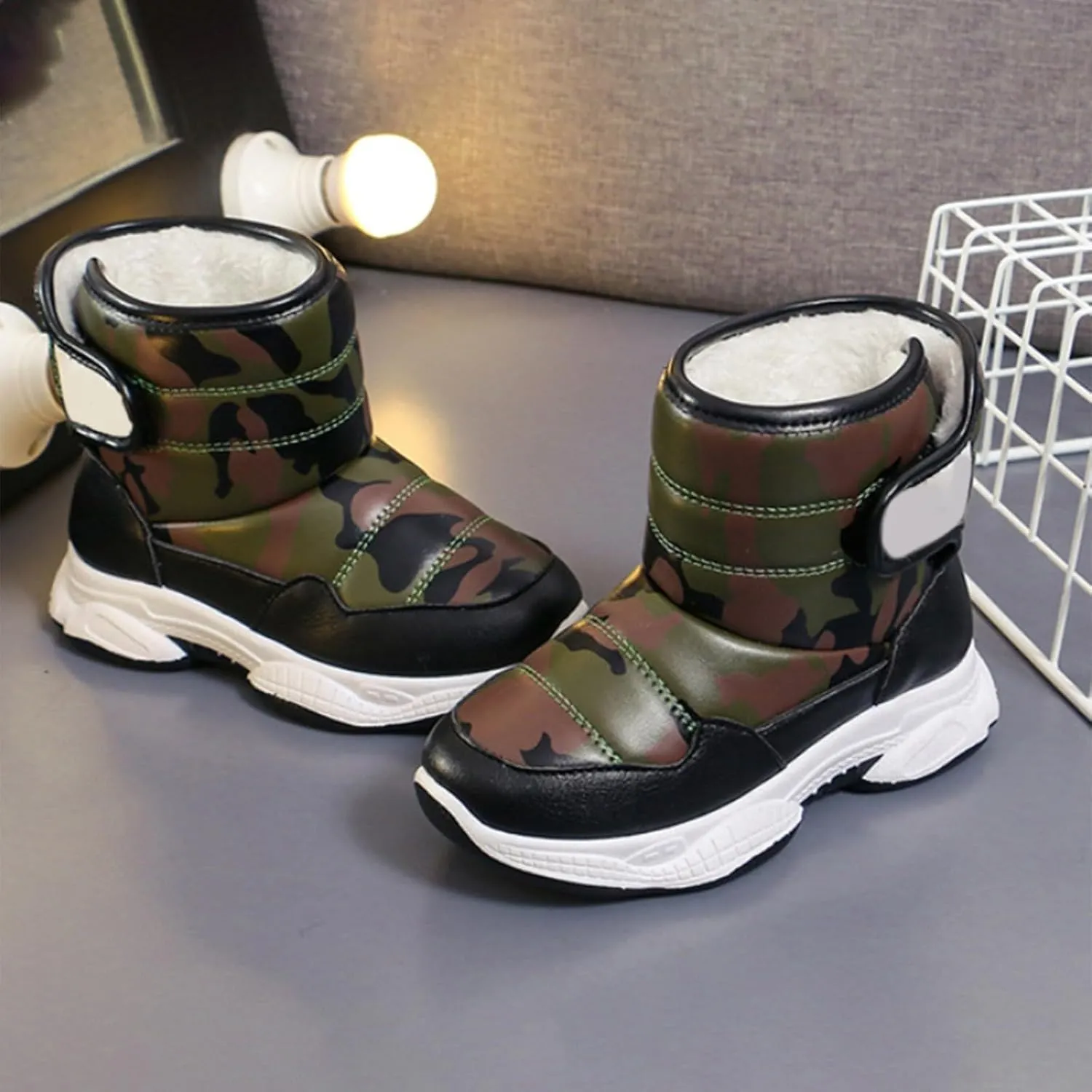 Boys Toddler Snow Boots Waterproof Resistant Outdoor Winter Shoes Toddler Cam?? Boots For Girls (Little Kid/Big Kids)