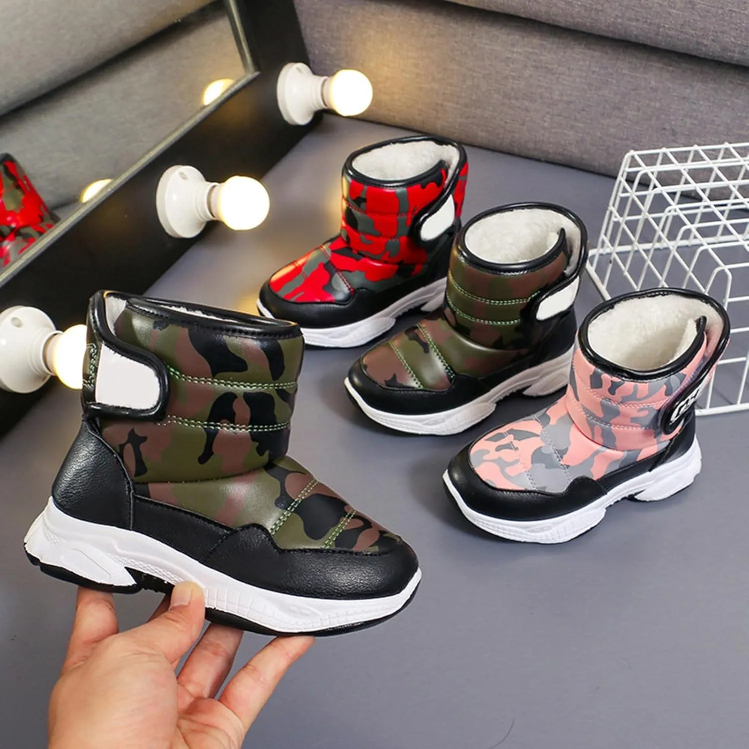 Boys Toddler Snow Boots Waterproof Resistant Outdoor Winter Shoes Toddler Cam?? Boots For Girls (Little Kid/Big Kids)