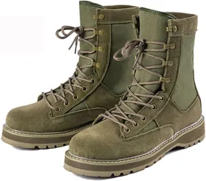 Breathable Men Desert Boots Tactical Military Boots Ultralight Combat Boots Outdoor Hiking Shoes Army Boots Large (Color : Green, Size : 7)