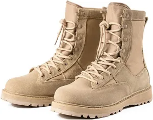 Breathable Men Desert Boots Tactical Military Boots Ultralight Combat Boots Outdoor Hiking Shoes Army Boots Large (Color : Sand, Size : 8)