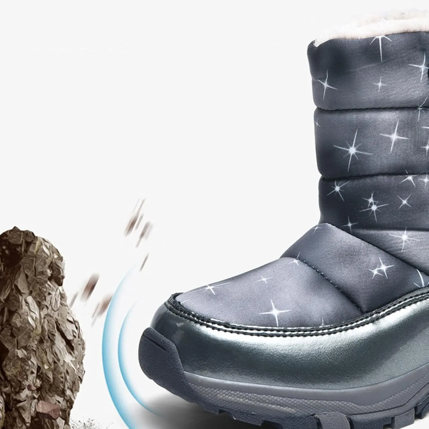 Children's Snow Boots Girls Cotton Boots Boys Padded Warm Winter Boots Cotton Boots Toddler Light up Toddlers Babies