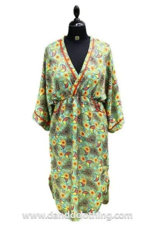 Chinese Green Dress With Flowers
