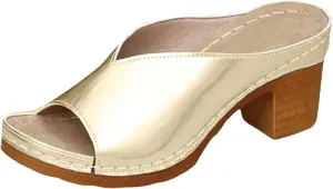 Chunky Heel Sandals for Women Elegant Business Casual Dressy Sandals Soft Slip On Wedges Comfortable Lightweight Shoes Open Toe Slides for Beach Vacation Summer Walking Sandal