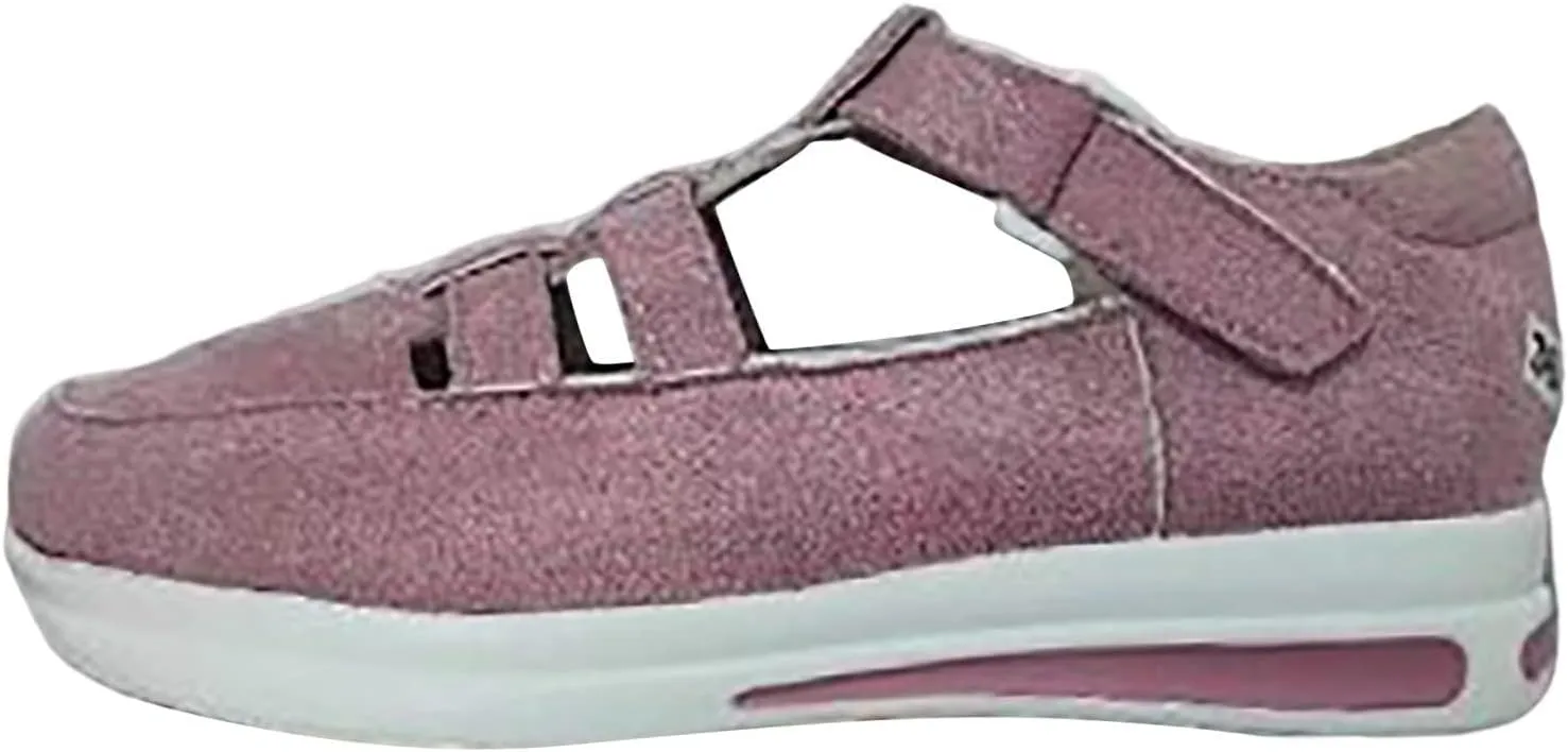 Closed Toe Sandals Women Hollow Sneakers Low Wedge Sandals Vintage Breathable Walking Shoes with Arch Support Thick Sole Sneakers Non Slip Lightweight Summer Vacation Sandal Tennis Running Shoes