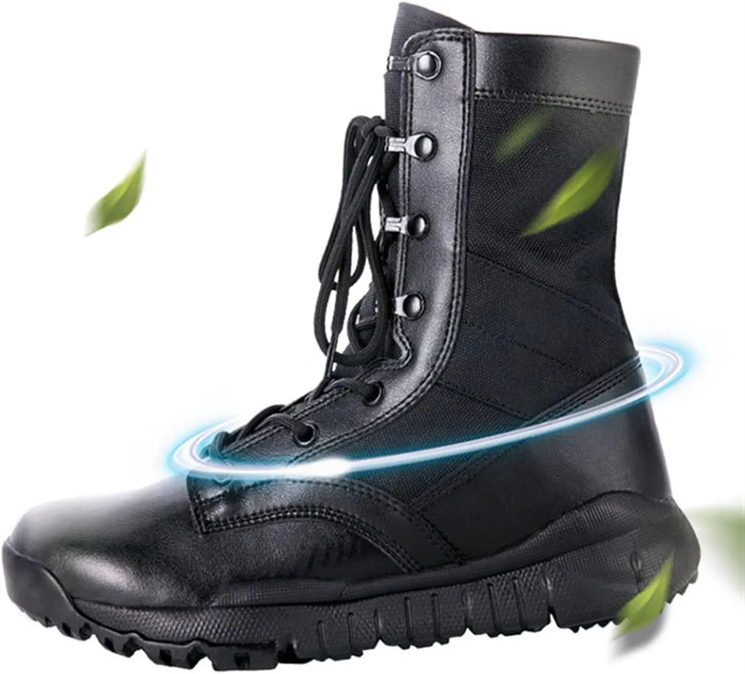 Combat Boots Men, Men Lightweight Casual High Top Lace up Military Tactical Boot, Desert Waterproof Combat Army Combat Boots, for Hiking, Hunting, Working, Walking