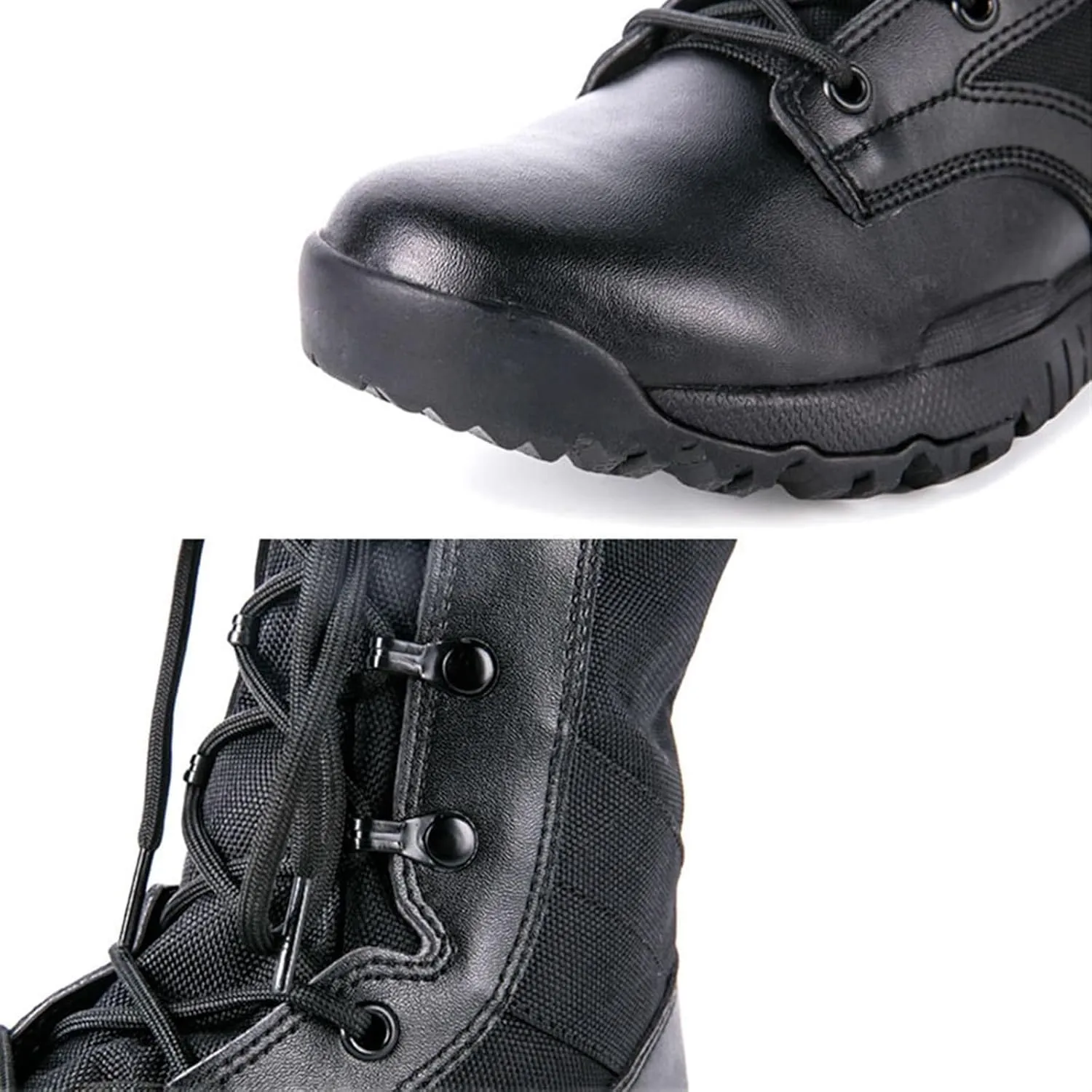 Combat Boots Men, Men Lightweight Casual High Top Lace up Military Tactical Boot, Desert Waterproof Combat Army Combat Boots, for Hiking, Hunting, Working, Walking