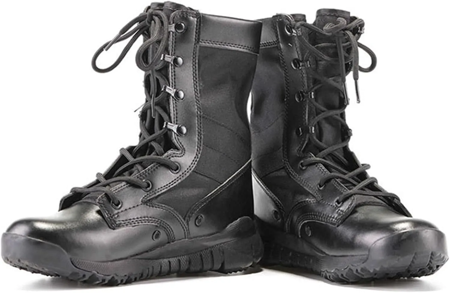 Combat Boots Men, Men Lightweight Casual High Top Lace up Military Tactical Boot, Desert Waterproof Combat Army Combat Boots, for Hiking, Hunting, Working, Walking