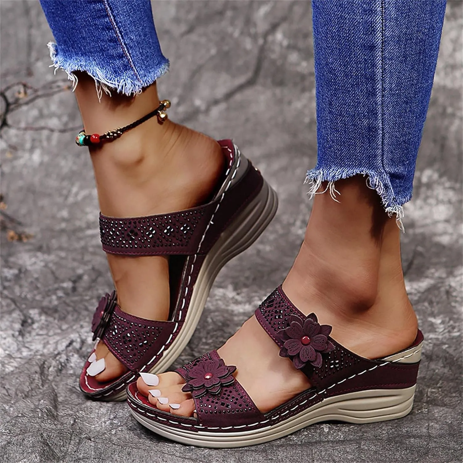 Comfortable Orthopedic Flip Flops Women Yoga Mat Thong Sandals Arch Support Summer Beach Walking Casual Non Slip Outdoor