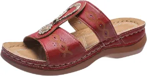 Comfortable Recovery Orthopedic Sandals for Women Orthotic Women Wide Width Sandals Memory Foam Slides for Women Orthotic High Arch Support Shoes for Women Orthotics Sandals for Women Arch Support