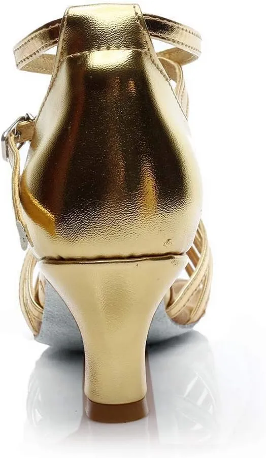Dance Shoes for Women Strappy Heeled Sandals Practice Ballroom Dancing Shoe Indoor Performance Latin Dance Shoes