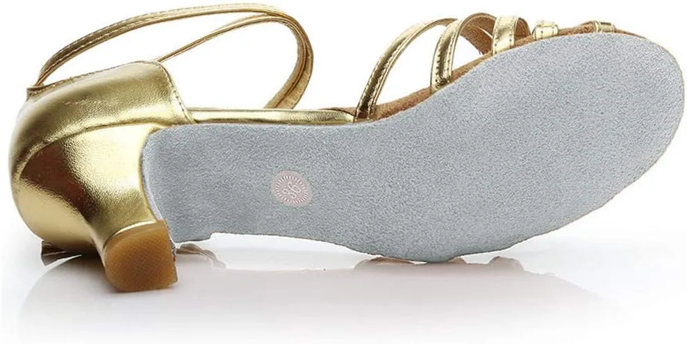 Dance Shoes for Women Strappy Heeled Sandals Practice Ballroom Dancing Shoe Indoor Performance Latin Dance Shoes