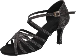 Dancing Shoes for Woman Latin Dance Shoes for Women Girls Modern Tango Salsa Ballroom Dancing Shoes Jazz Practice Shoes(7.5cm Black-2,39)
