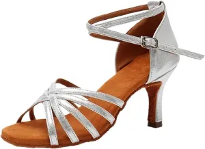 Dancing Shoes for Woman Professional Heel 7cm/5cm Satin Without Knot Salsa Tango Ballroom Latin Dance Shoes Woman
