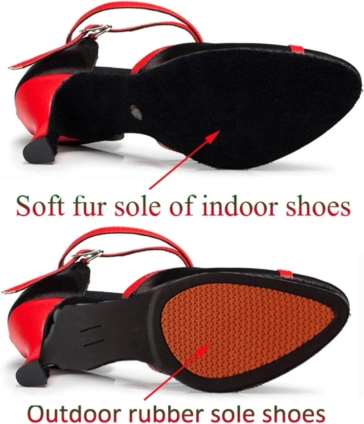 Dancing Shoes for Woman Women Latin Shoes Tango Salsa Ballroom Party Shoes High Heel Dance Shoes Outdoor Sneakers(Indoor Black 4.5cm,39)