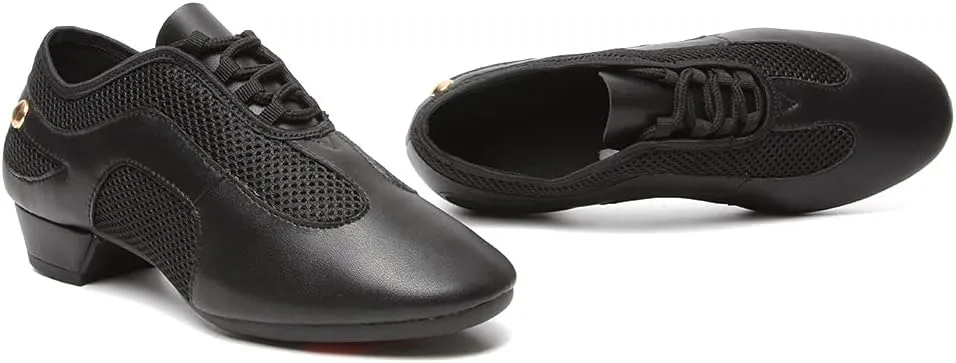 DKZSYIM Women&Men Ballroom Dance Practice Shoes Closed Toe Latin Tango Modern Dance Teaching Shoes,Model WZSP709