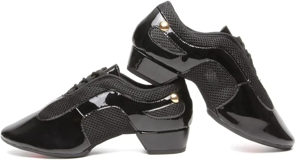 DKZSYIM Women&Men Ballroom Dance Practice Shoes Closed Toe Latin Tango Modern Dance Teaching Shoes,Model WZSP709