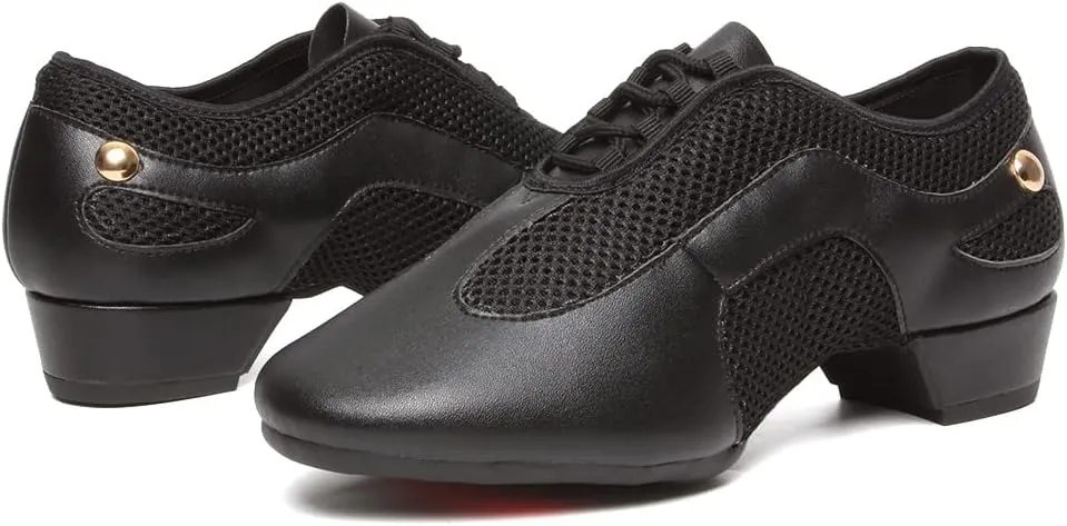 DKZSYIM Women&Men Ballroom Dance Practice Shoes Closed Toe Latin Tango Modern Dance Teaching Shoes,Model WZSP709